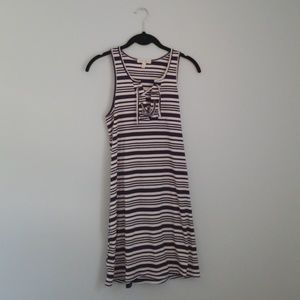 love, Fire striped dress with strappy detail